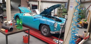 licht blauwe auto